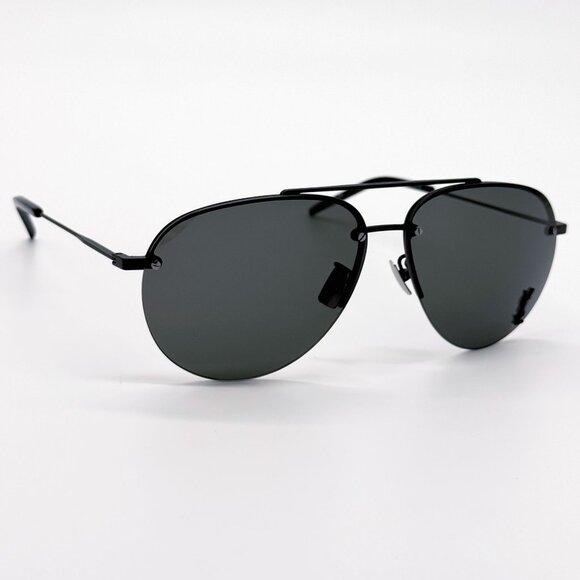 NEW SAINT LAURENT CLASSIC 11F 005 SUNGLASSES UNISEX BLACK AVIATOR EYEWEAR - Picture 4 of 9